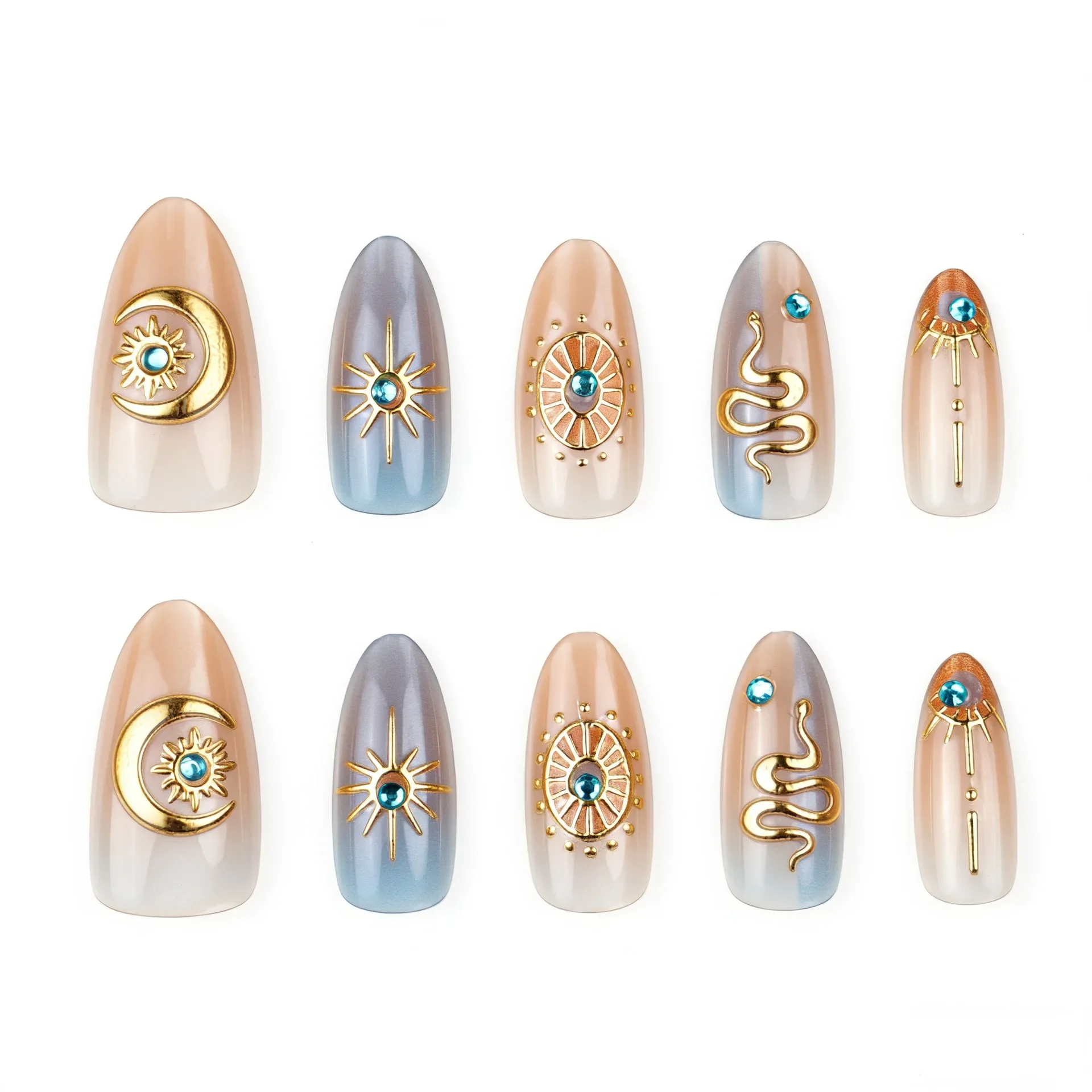24PCS Almond Press on Nails with Purple Diamond Icy Glossy Cat Eye Snake Totem False Nails Luxury Spicy Design Manicure Nail Art
24PCS Almond Press on Nails with Purple Diamond Icy Glossy Cat Eye Snake Totem False Nails Luxury Spicy Design Manicure Nail Art