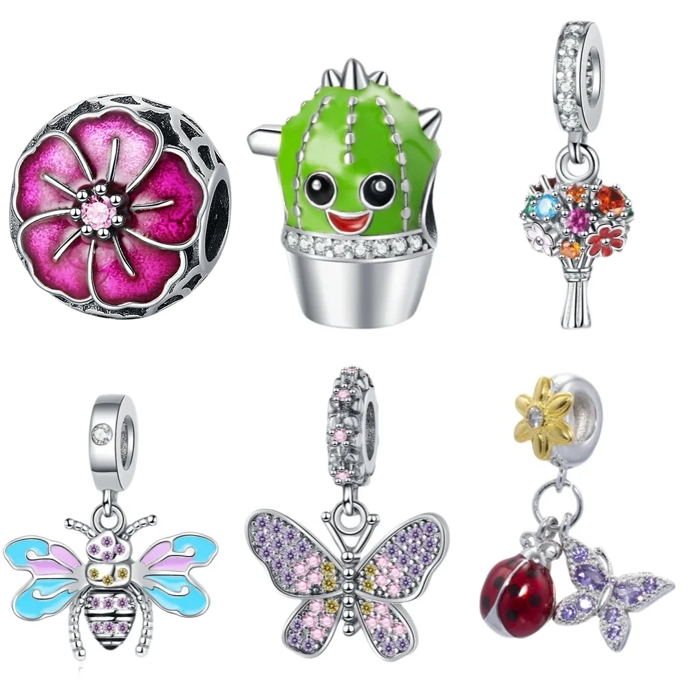 New Cactus Butterfly Flower Charm Bead Fit Original Silver 925 Bracelet Women Gift DIY Jewelry Gift Accessories
New Cactus Butterfly Flower Charm Bead Fit Original Silver 925 Bracelet Women Gift DIY Jewelry Gift Accessories