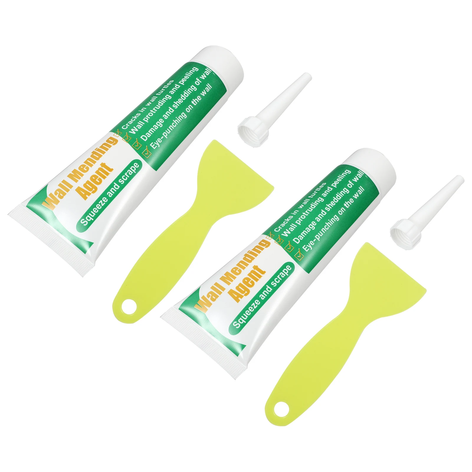 2 Sets Wall Repair Cream Scraper Easy Crack Filling Mending Agent For Graffiti Stain Damage Peeling Walls Self-Adhesive Patch
2 Sets Wall Repair Cream Scraper Easy Crack Filling Mending Agent For Graffiti Stain Damage Peeling Walls Self-Adhesive Patch