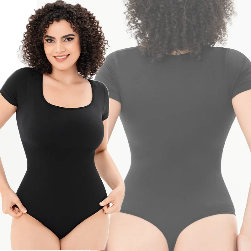 Women Sexy Thong Shaper One-Piece Short Sleeve Seamless Bodysuits Butt Lifter Square Collar Corset Underwear Waist Trainer Fajas
Women Sexy Thong Shaper One-Piece Short Sleeve Seamless Bodysuits Butt Lifter Square Collar Corset Underwear Waist Trainer Fajas