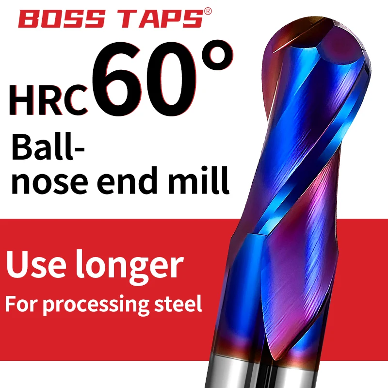 BOSS TAPS 1 шт. сферическая концевая фреза из карбида вольфрама фреза с ЧПУ фрезерный инструмент R0,5 6 мм 8 мм 10 мм HRC45 55 65 2 флейты
BOSS TAPS 1 шт. сферическая концевая фреза из карбида вольфрама фреза с ЧПУ фрезерный инструмент R0,5 6 мм 8 мм 10 мм HRC45 55 65 2 флейты