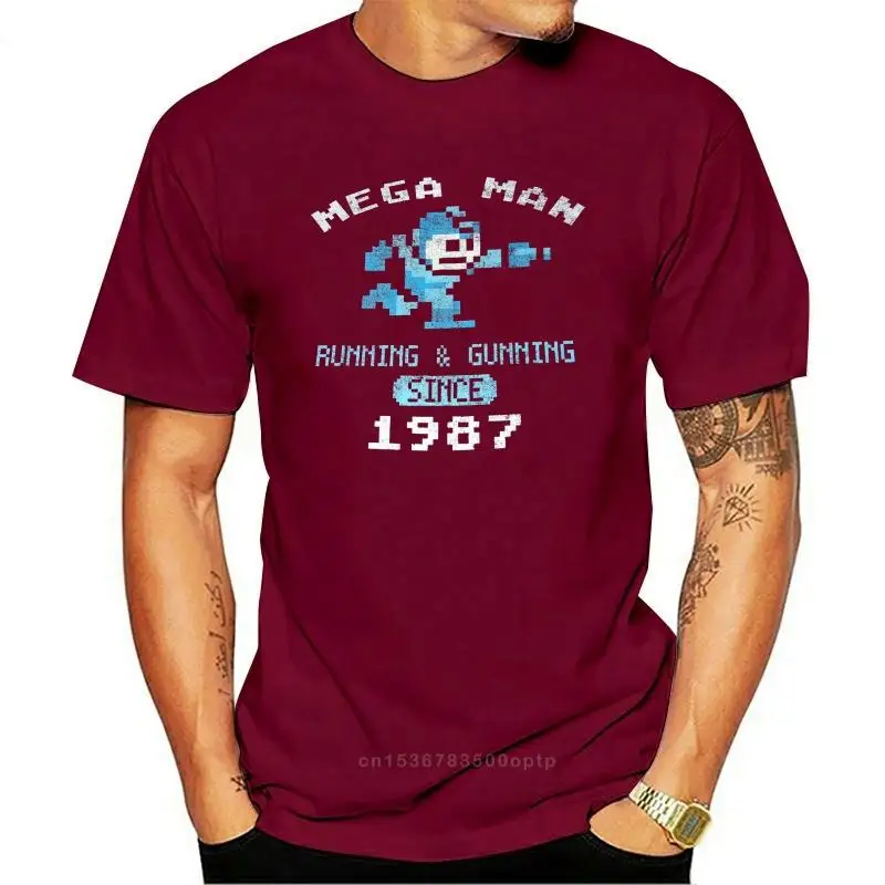 Новая мужская футболка Mega Man-футболка Megaman для бега и стрельбы с 1987 года, мультяшная футболка для мужчин, модная футболка унисекс 2021
Новая мужская футболка Mega Man-футболка Megaman для бега и стрельбы с 1987 года, мультяшная футболка для мужчин, модная футболка унисекс 2021