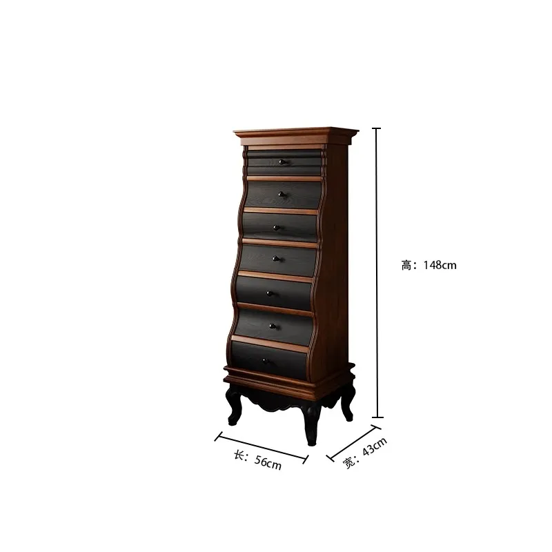 Solid wood chest, bedroom storage, seven-bucket cabinet, living room against the wall, retro drawer, vertical cabinet
Solid wood chest, bedroom storage, seven-bucket cabinet, living room against the wall, retro drawer, vertical cabinet