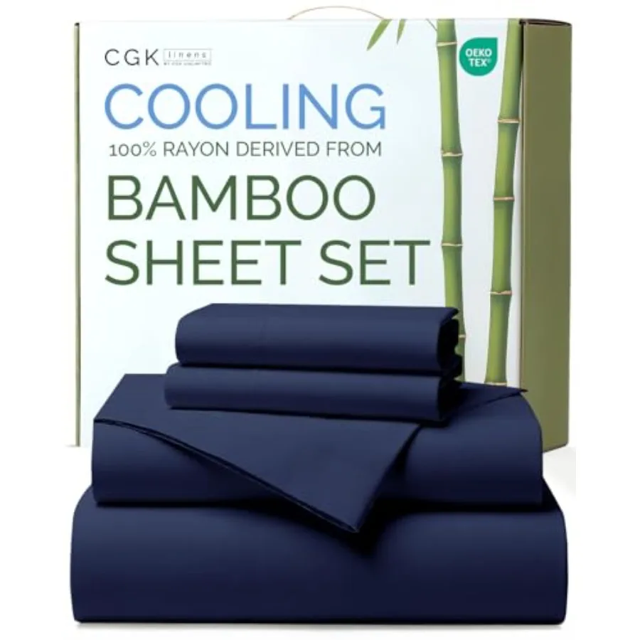 100% Rayon Derived From Bamboo - Bamboo Sheets Size - Cooling Sheets for - Soft Breathable and Hotel Luxury Bedding - 1 Flat an
100% Rayon Derived From Bamboo - Bamboo Sheets Size - Cooling Sheets for - Soft Breathable and Hotel Luxury Bedding - 1 Flat an