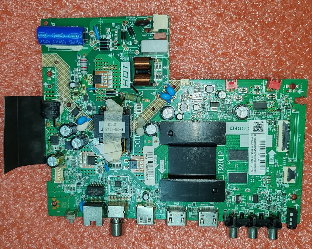 T920L1P 201-MT920E1K-04 LED TV motherboard, physical photo, tested
T920L1P 201-MT920E1K-04 LED TV motherboard, physical photo, tested