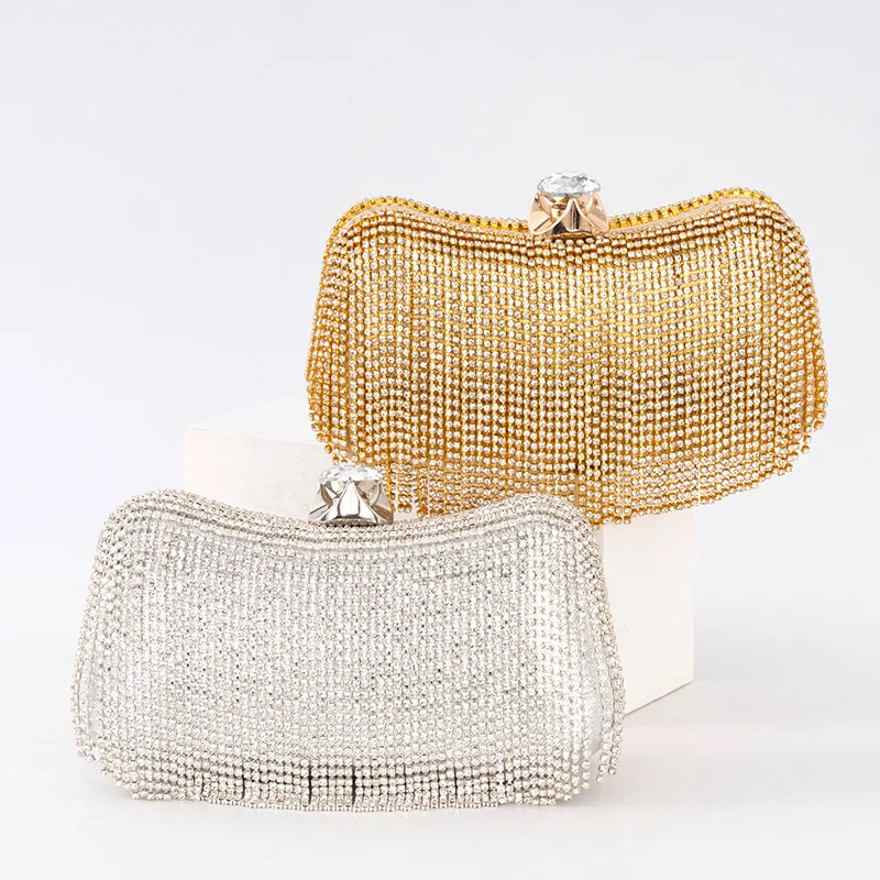 Full Crystal Evening Clutch Bag Women Tassel Design Bridal Purse Party Wedding Handheld Bag Fashion Night Out Shoulder Handbags
Full Crystal Evening Clutch Bag Women Tassel Design Bridal Purse Party Wedding Handheld Bag Fashion Night Out Shoulder Handbags