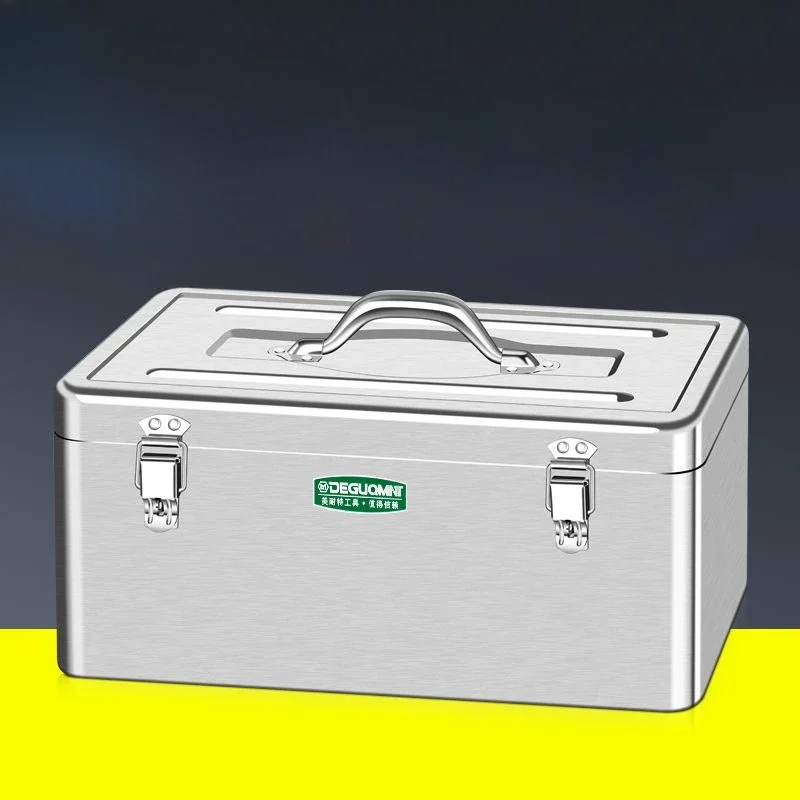 Stainless Steel Toolbox Household Multifunctional Car Mounted Portable Large-sized Thickened Metal Sheet Box Locking Holes
Stainless Steel Toolbox Household Multifunctional Car Mounted Portable Large-sized Thickened Metal Sheet Box Locking Holes