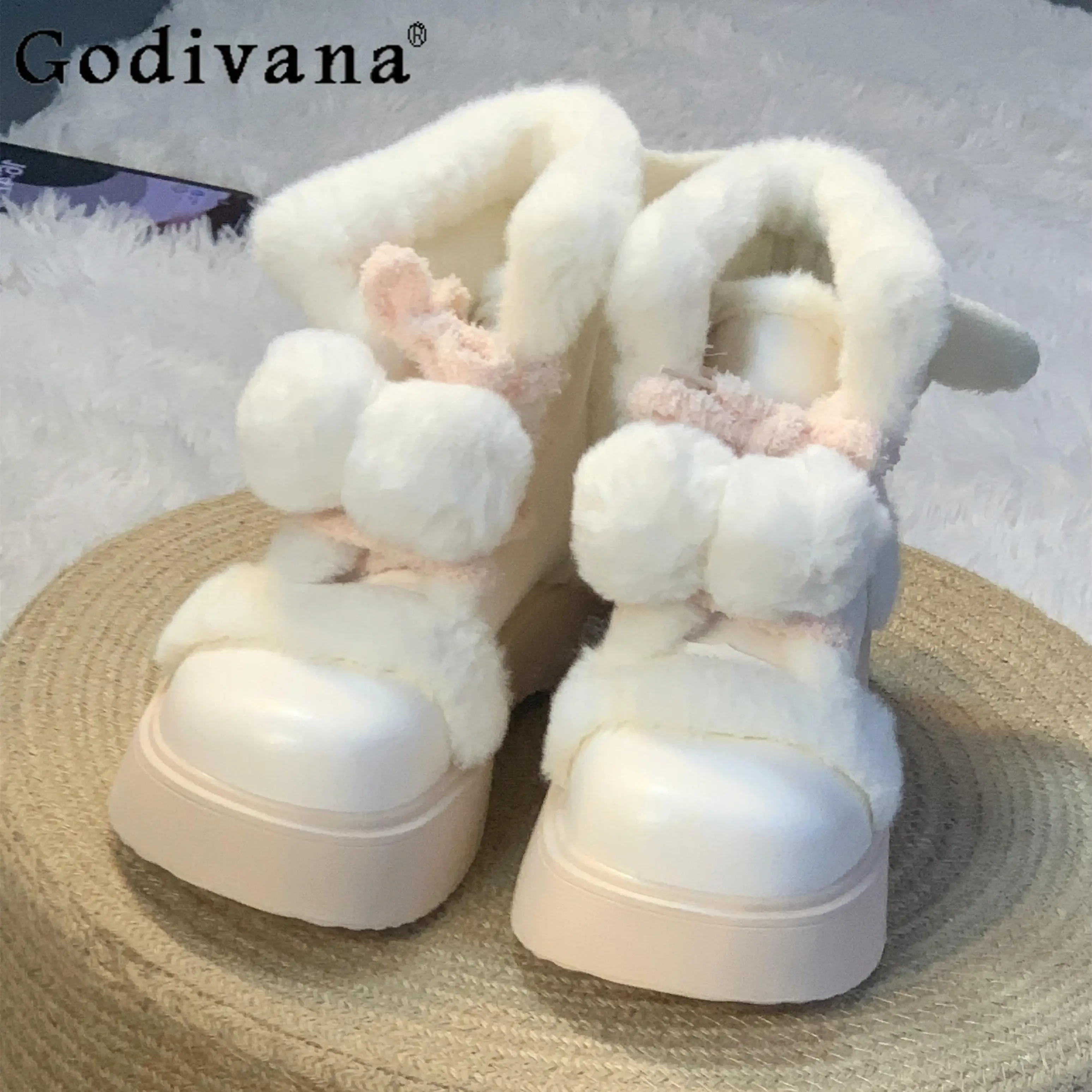 Winter Sweet Lolita Cotton Shoes Women's Cute Round Head Fleece Warm Snow Boots Platform Boot
Winter Sweet Lolita Cotton Shoes Women's Cute Round Head Fleece Warm Snow Boots Platform Boot