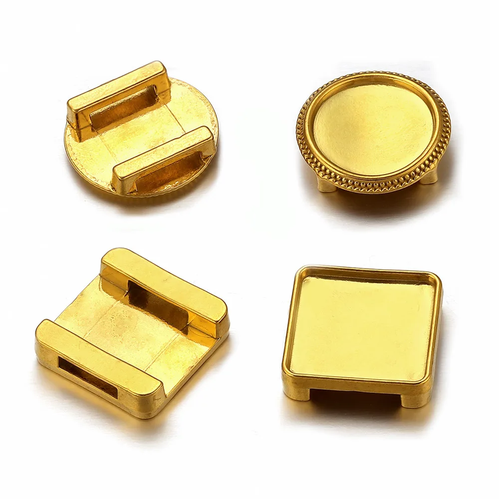 5pcs 18/20mm Inner Size Square Round Gold Plated Pvd Bracelets Blank Cabochon Setting for DIY Jewelry Making Leather Accessories
5pcs 18/20mm Inner Size Square Round Gold Plated Pvd Bracelets Blank Cabochon Setting for DIY Jewelry Making Leather Accessories