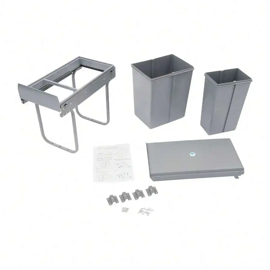 Freestanding Grey Double Pull Out Under Cabinet Trash Can Set With Lid 10L And 20L For Kitchen Cabinet Sink
Freestanding Grey Double Pull Out Under Cabinet Trash Can Set With Lid 10L And 20L For Kitchen Cabinet Sink