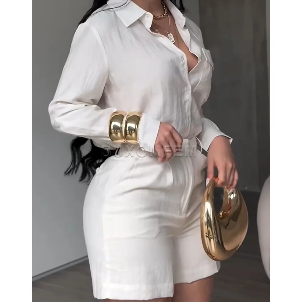 Ladies Casual Linen Breathable Shirt & Loose Shorts Women's Fashion Jumpsuits Streetwear Outfits Female Evening Clothings 2026
Ladies Casual Linen Breathable Shirt & Loose Shorts Women's Fashion Jumpsuits Streetwear Outfits Female Evening Clothings 2026