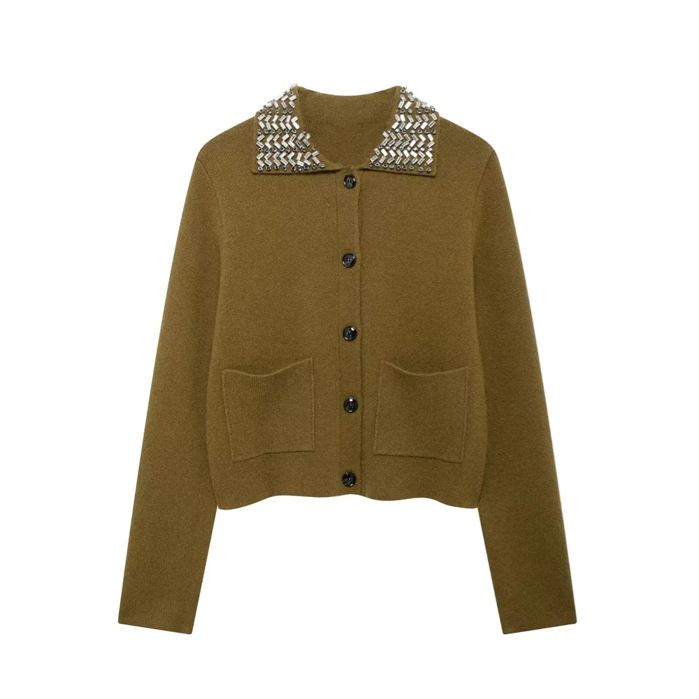 BM&MD&ZA 2024 autumn new women's clothing style slim fit simple jewelry inlaid lapel short sweater jacket
BM&MD&ZA 2024 autumn new women's clothing style slim fit simple jewelry inlaid lapel short sweater jacket