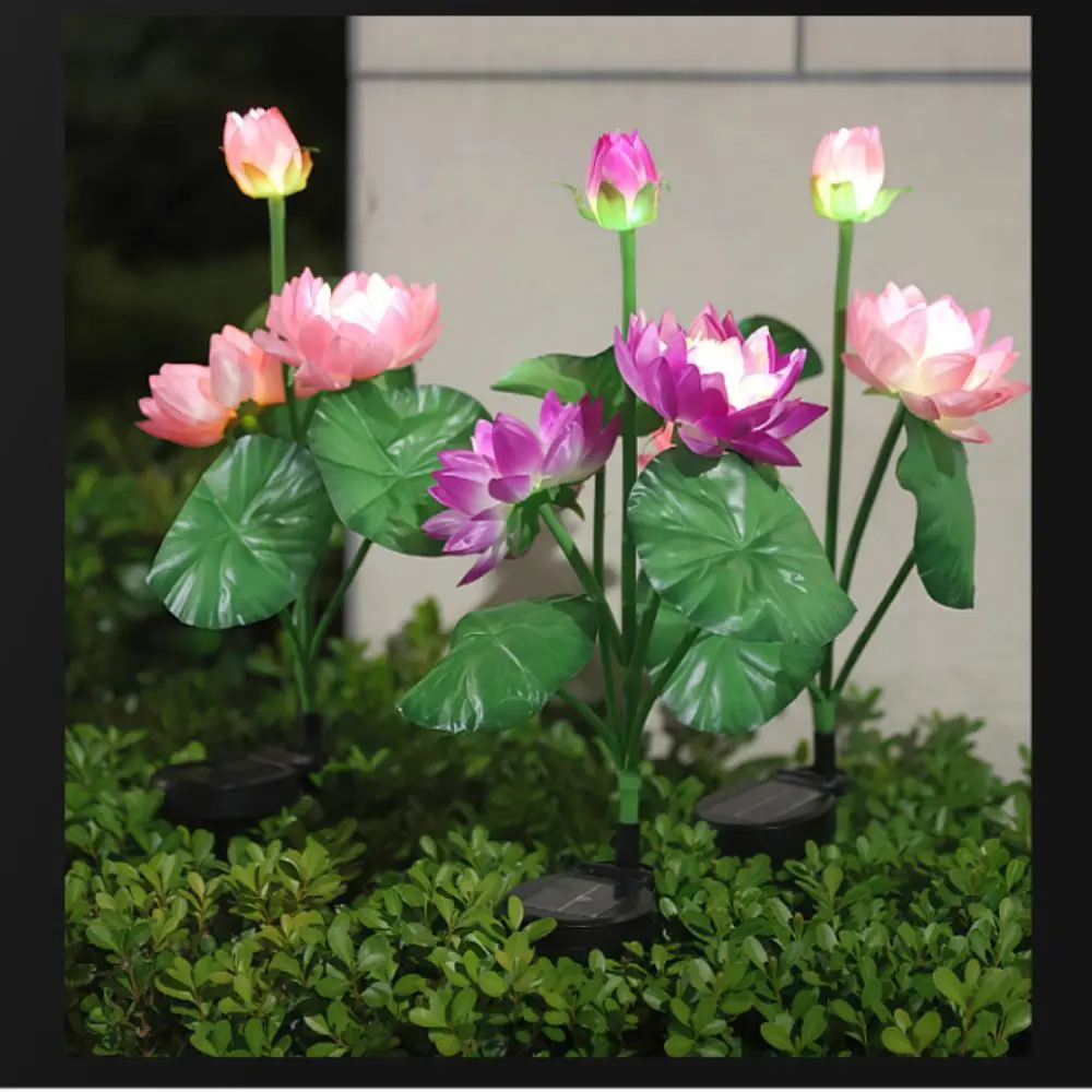 3 LED Lights Solar Lotus Light Solar Powered LED Lighting LED Lawn Light Plug in Light Lotus Design Garden Lights Yard Landscape
3 LED Lights Solar Lotus Light Solar Powered LED Lighting LED Lawn Light Plug in Light Lotus Design Garden Lights Yard Landscape