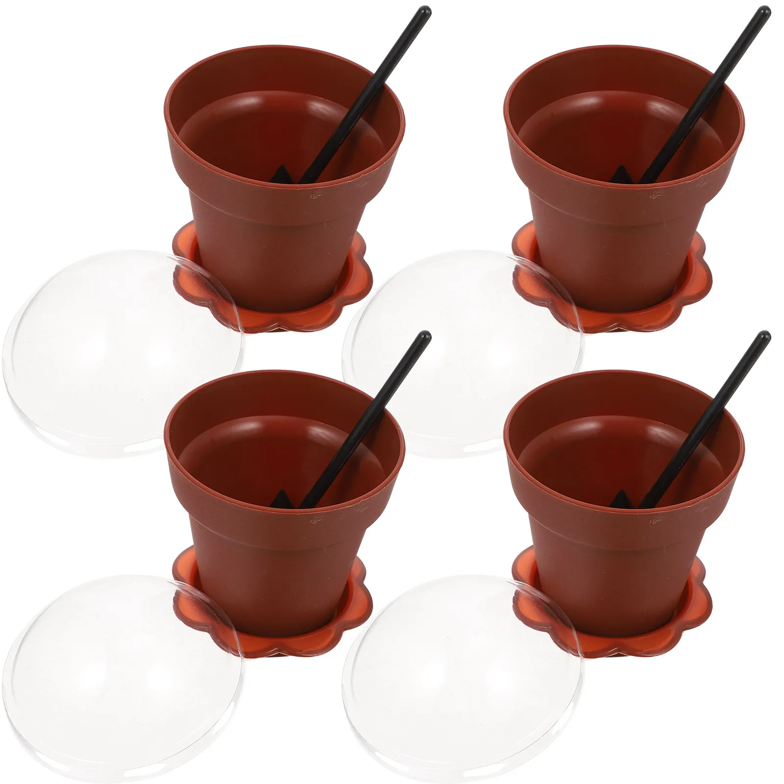 Flower Pot Cupcake Cups with Lid and Scoop 10 20 30pcs Plastic Dessert Containers for Ice Cream Mousse Yogurt Snack
Flower Pot Cupcake Cups with Lid and Scoop 10 20 30pcs Plastic Dessert Containers for Ice Cream Mousse Yogurt Snack