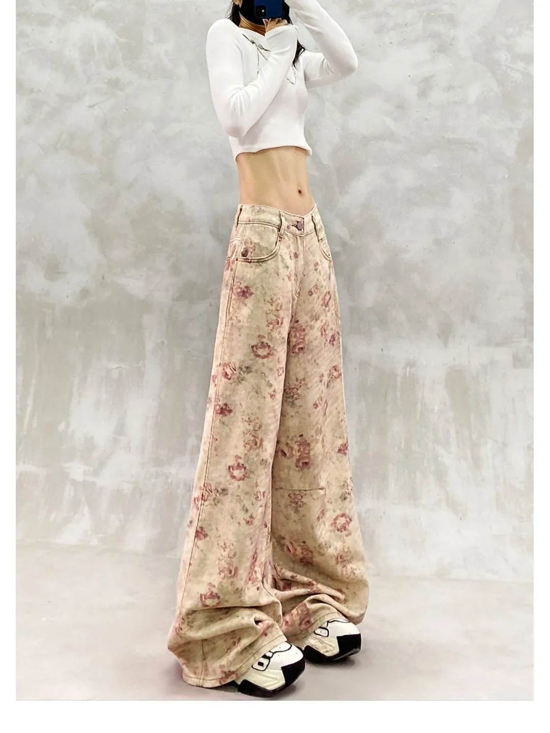 Spring 2026 Women's High Waist Wide Leg Denim Pants Casual Drapey Floor Length Floral Print Loose Fit Adult Jeans
Spring 2026 Women's High Waist Wide Leg Denim Pants Casual Drapey Floor Length Floral Print Loose Fit Adult Jeans