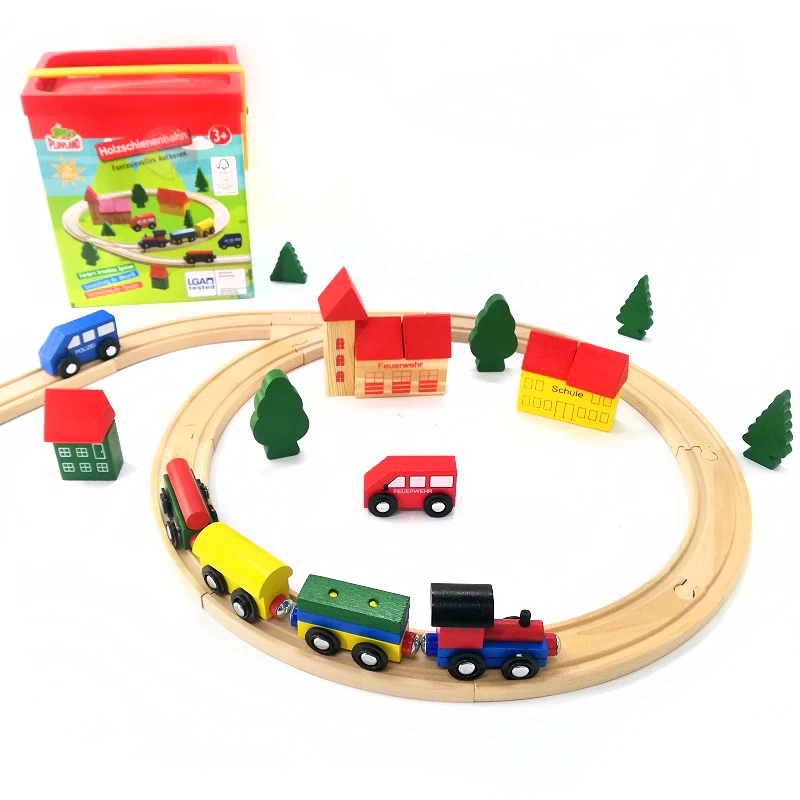 Wooden Train Rail Car Set Magnetic Wooden Train+Scene+Track Set Children's Assembled Toy Car Compatible With Track PD75
Wooden Train Rail Car Set Magnetic Wooden Train+Scene+Track Set Children's Assembled Toy Car Compatible With Track PD75