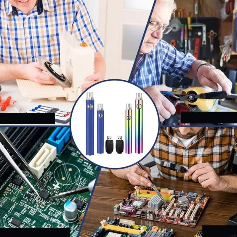 57QF 510 Thread Mini Soldering Iron Kit 3 Gear Adjustable Voltage 650/1100mAh Battery Cart Pen with USB Charger Welding Tool
57QF 510 Thread Mini Soldering Iron Kit 3 Gear Adjustable Voltage 650/1100mAh Battery Cart Pen with USB Charger Welding Tool
