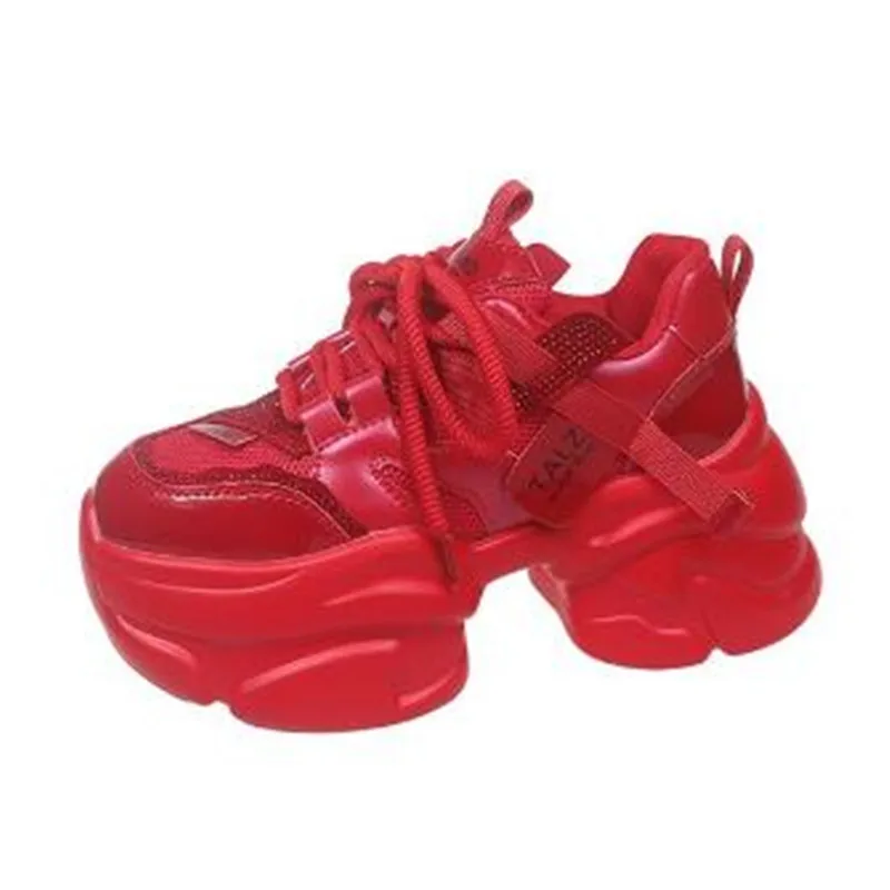 8cm New Women Platform Sneakers Spring Autumn Chunky High Heels Bling Red Ladies Wedges Casual Dad Shoes Leather Sports Sneakers
8cm New Women Platform Sneakers Spring Autumn Chunky High Heels Bling Red Ladies Wedges Casual Dad Shoes Leather Sports Sneakers