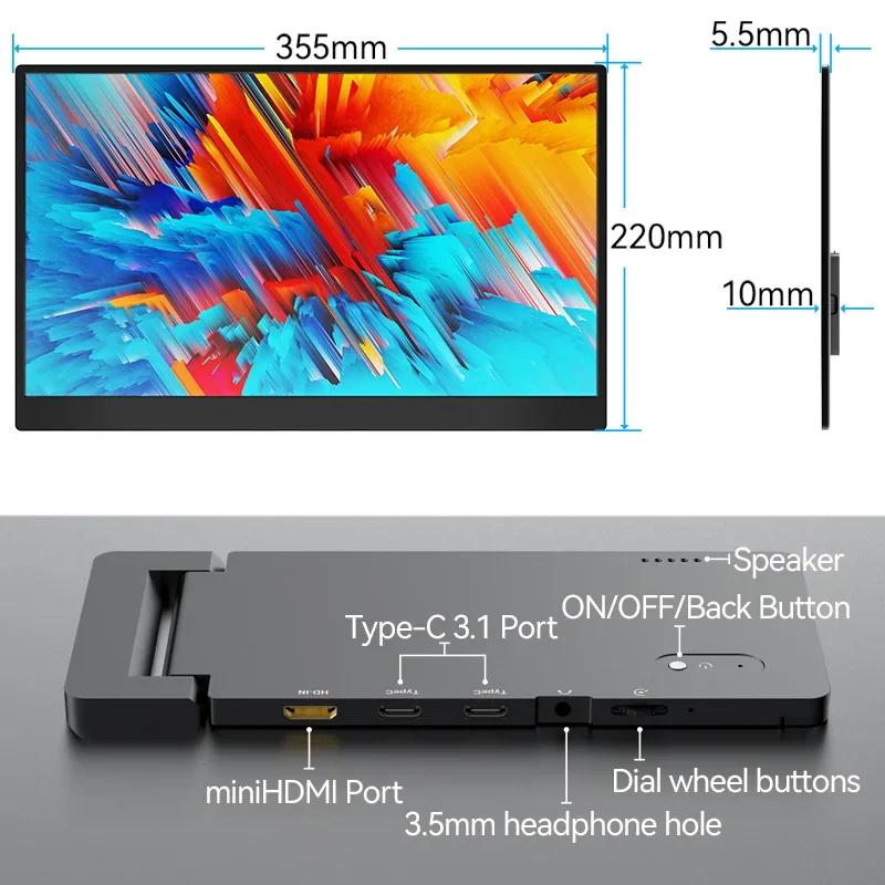 Portable Monitor 15.6 Inch IPS 1080P USB-C Gaming Monitor with Stand & Speakers External Monitor for Laptop PC Phone Xbox PS5
Portable Monitor 15.6 Inch IPS 1080P USB-C Gaming Monitor with Stand & Speakers External Monitor for Laptop PC Phone Xbox PS5
