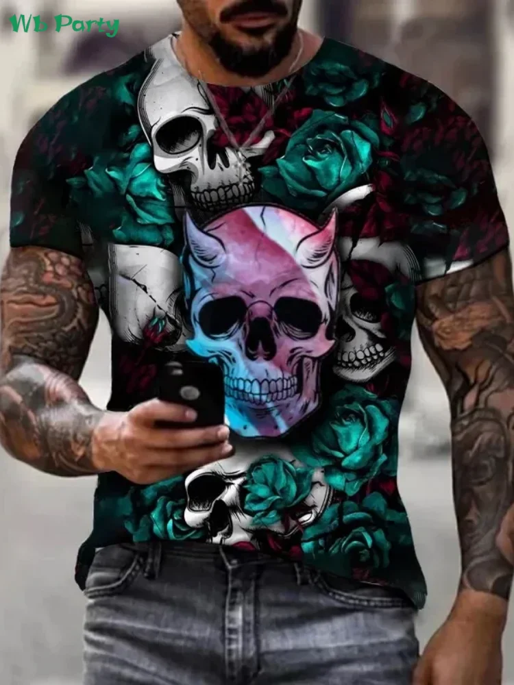 Винтажные мужские топы с 3D принтом черепа, летние уличные мужские модные дышащие мужские футболки с короткими рукавами и круглым вырезом, мужская одежда
Винтажные мужские топы с 3D принтом черепа, летние уличные мужские модные дышащие мужские футболки с короткими рукавами и круглым вырезом, мужская одежда