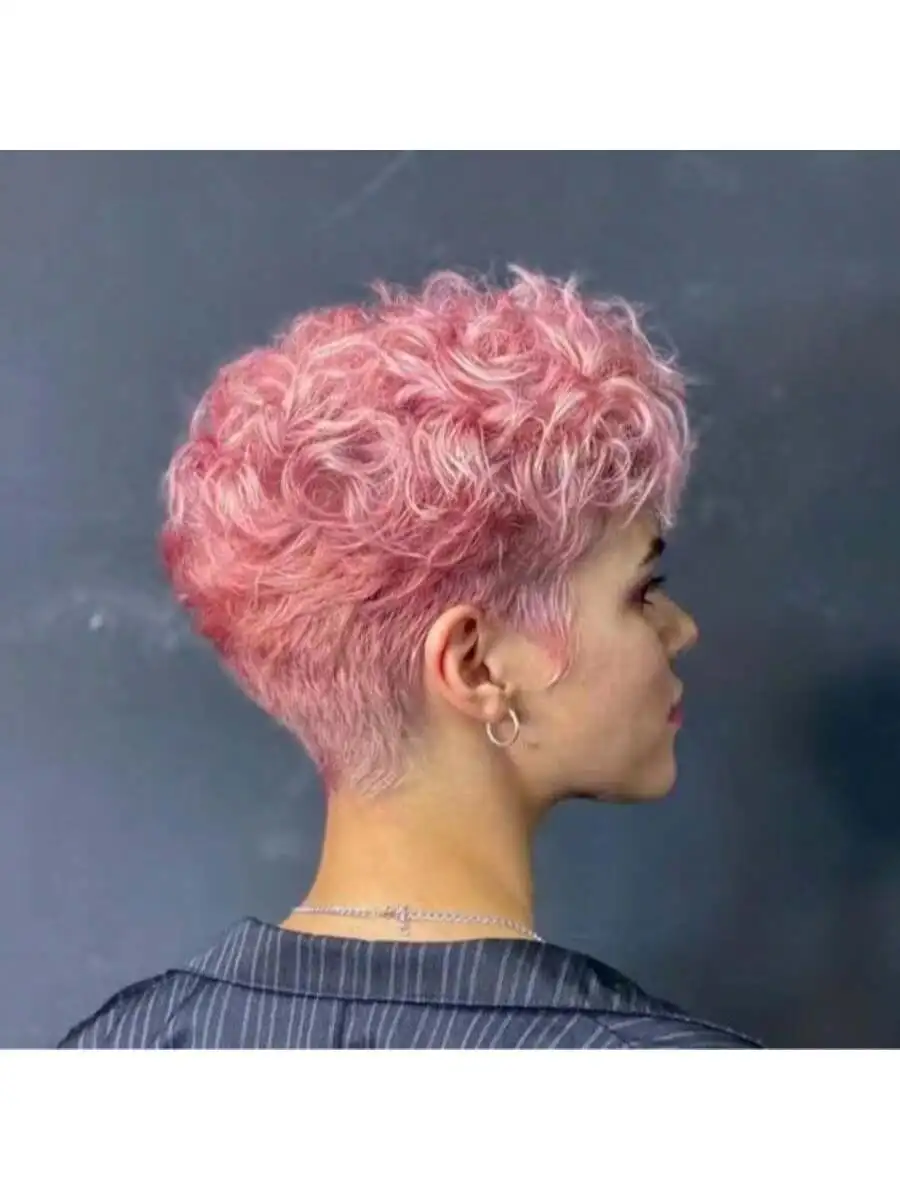 Short Pink Curly Wig Afro Pixie Cut Curly Wigs for Women Pixie Fluffy Wig with Bangs Mixed Pink Synthetic Cute Wigs for Black Wo
Short Pink Curly Wig Afro Pixie Cut Curly Wigs for Women Pixie Fluffy Wig with Bangs Mixed Pink Synthetic Cute Wigs for Black Wo