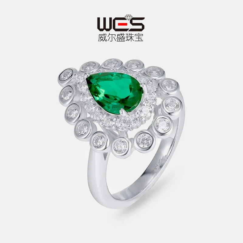 18K Gold Inlaid Colored Baby Stone PT950 Platinum Cultured Emerald Ring Women's Gemstone Jewelry Retro
18K Gold Inlaid Colored Baby Stone PT950 Platinum Cultured Emerald Ring Women's Gemstone Jewelry Retro