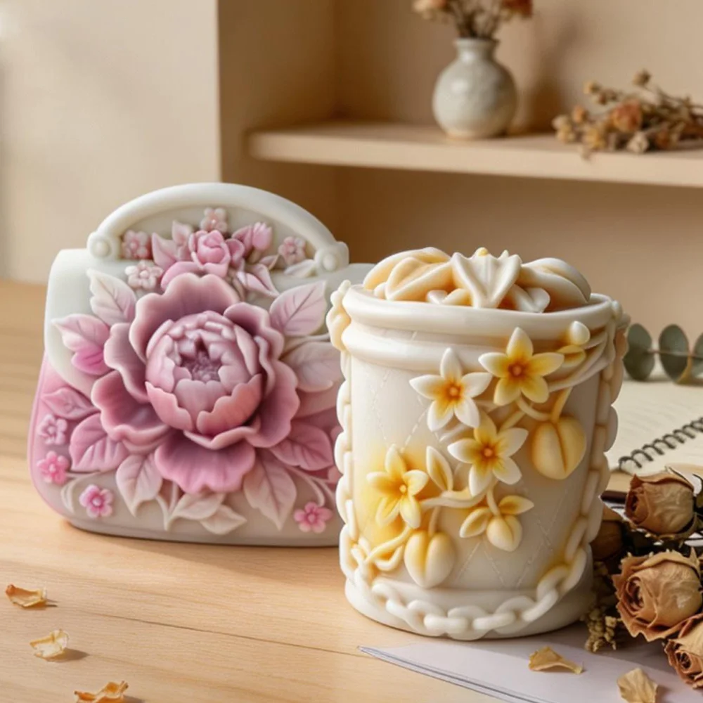 3D Peony Flower Handbag Silicone Candle Mold DIY Soy Wax Aromatherapy Candle Making Mould for Home Decor Craft Gifts
3D Peony Flower Handbag Silicone Candle Mold DIY Soy Wax Aromatherapy Candle Making Mould for Home Decor Craft Gifts
