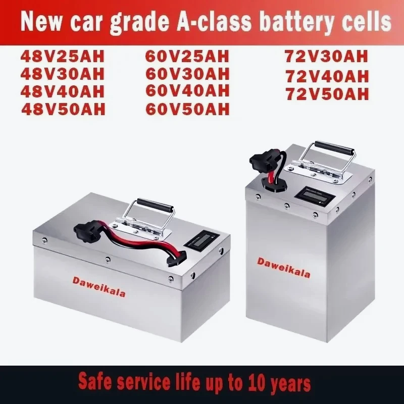 48V/60V/72V LiFePO4 Battery Pack - 60AH/80AH High Capacity, 40A for Electric Tricycle & EVs
48V/60V/72V LiFePO4 Battery Pack - 60AH/80AH High Capacity, 40A for Electric Tricycle & EVs