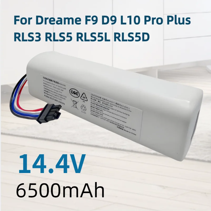 Аккумулятор 14V 6500mAh P2008-4S2P-MMBK для Dreame F9 D9 L10 Pro Plus RLS3 RLS5 RLS5L RLS5D, запасная часть, аксессуар
Аккумулятор 14V 6500mAh P2008-4S2P-MMBK для Dreame F9 D9 L10 Pro Plus RLS3 RLS5 RLS5L RLS5D, запасная часть, аксессуар