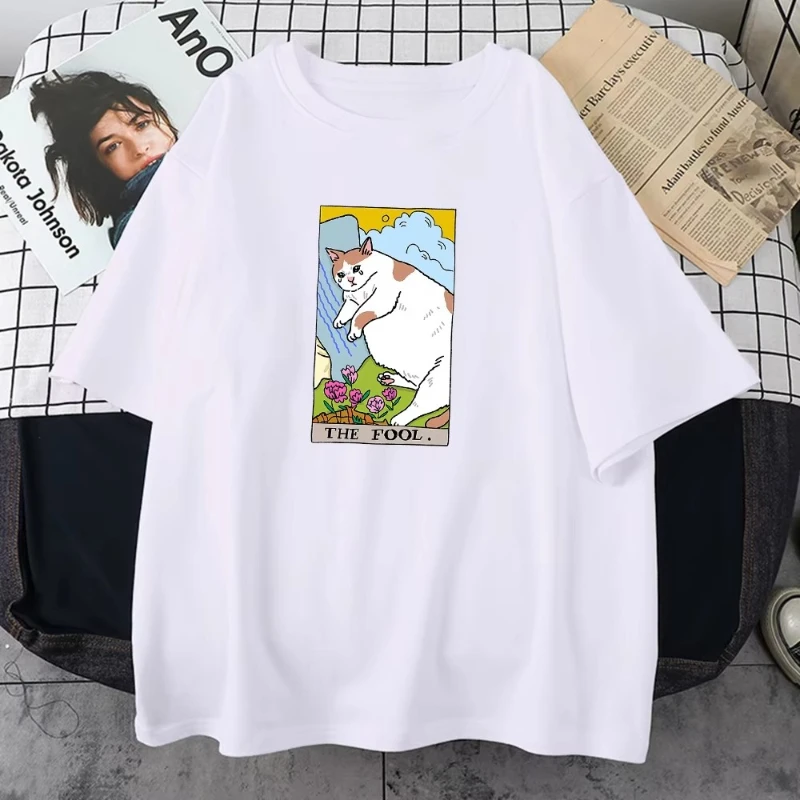 The Fool Sad Cat Meme Printed Men's T-Shirt Clothing Vintage Personality Street Summer New Cute Animal Pattern Top
The Fool Sad Cat Meme Printed Men's T-Shirt Clothing Vintage Personality Street Summer New Cute Animal Pattern Top