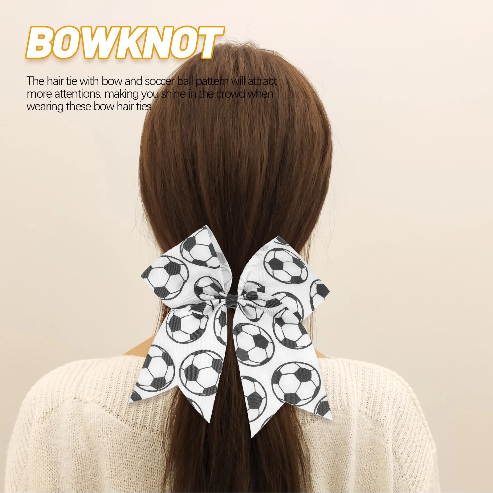 Elastic Ponytail Holders Hair Ties Bows Soccer Cheer Girls Accessories Thick Ribbon Bowties Durable Practical Thin Fine Hair
Elastic Ponytail Holders Hair Ties Bows Soccer Cheer Girls Accessories Thick Ribbon Bowties Durable Practical Thin Fine Hair