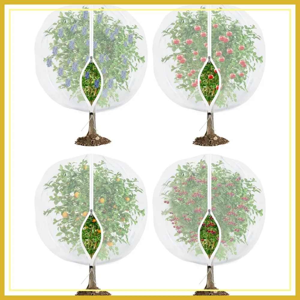 Fruit Tree Netting for Cicadas - with Zipper 4Pcs 3.3x2.6FT, Garden Bird Netting for Blueberry Bushes, Insect Plant Protection Mesh Bags for Tomato, Animals
Fruit Tree Netting for Cicadas - with Zipper 4Pcs 3.3x2.6FT, Garden Bird Netting for Blueberry Bushes, Insect Plant Protection Mesh Bags for Tomato, Animals