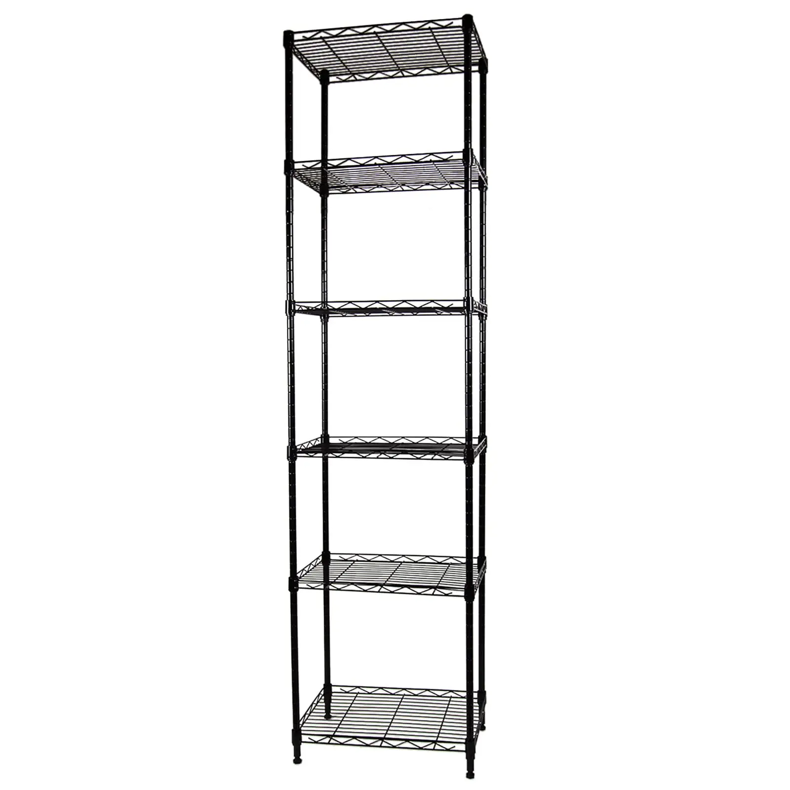 Black 6-Level Adjustable Metal Wire Shelf Unit For Kitchen, Bathroom, Laundry, Pantry And Closet Storage (16.6 L x 11.4 W x
Black 6-Level Adjustable Metal Wire Shelf Unit For Kitchen, Bathroom, Laundry, Pantry And Closet Storage (16.6 L x 11.4 W x