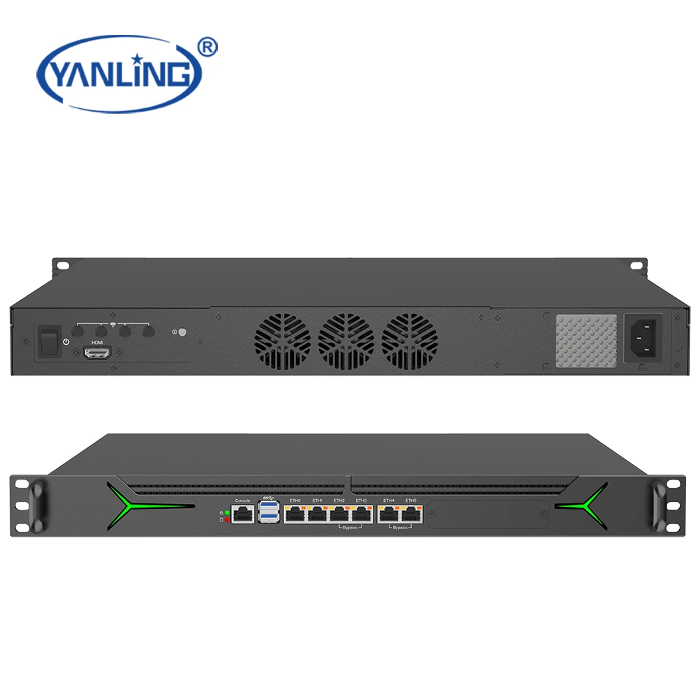 Yanling 1U Rack Firewall Router 4 SFP+ Expandable 6Lan Network Server Core 12th Gen Processor High-End Network Security Stock
Yanling 1U Rack Firewall Router 4 SFP+ Expandable 6Lan Network Server Core 12th Gen Processor High-End Network Security Stock