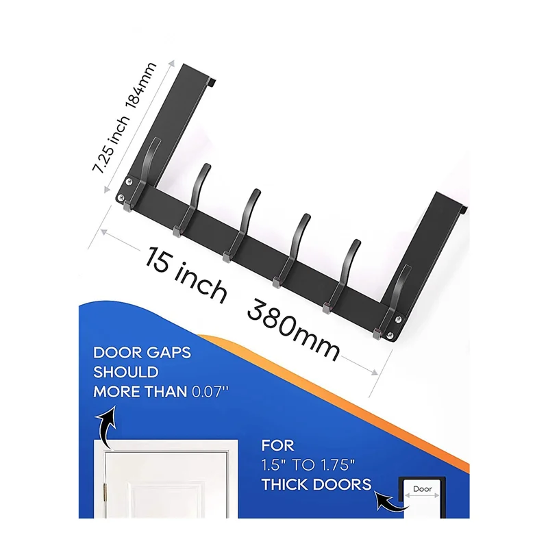 Foldable over the Door Hook, No Assembly Required Door Hanger Hook, Sturdy over the Door Coat Rack, over Door Hanger
Foldable over the Door Hook, No Assembly Required Door Hanger Hook, Sturdy over the Door Coat Rack, over Door Hanger