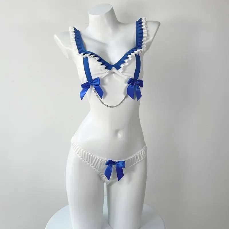 85WE Japanese Cos Maid Cosplay Costume Maid Tankini Swimsuit Anime Girls Swimwear Clothing Bra and Panty Set
85WE Japanese Cos Maid Cosplay Costume Maid Tankini Swimsuit Anime Girls Swimwear Clothing Bra and Panty Set