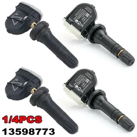 13598773 433MHZ CZUJNIK TPMS CIŚNIENIA W OPONACH 4 SZT. Do Cadillac CT6 SRX Chevrolet Malibu Opel Bolt Viva System Monitorowania Ciśnienia w Oponach 13516165