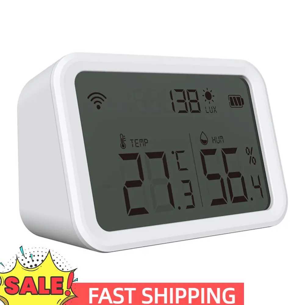 3 in 1 Temperature Humidity Illuminance Monitor Gauge Battery Powered Remote Monitoring Via App Large LCD Display for Planting
3 in 1 Temperature Humidity Illuminance Monitor Gauge Battery Powered Remote Monitoring Via App Large LCD Display for Planting