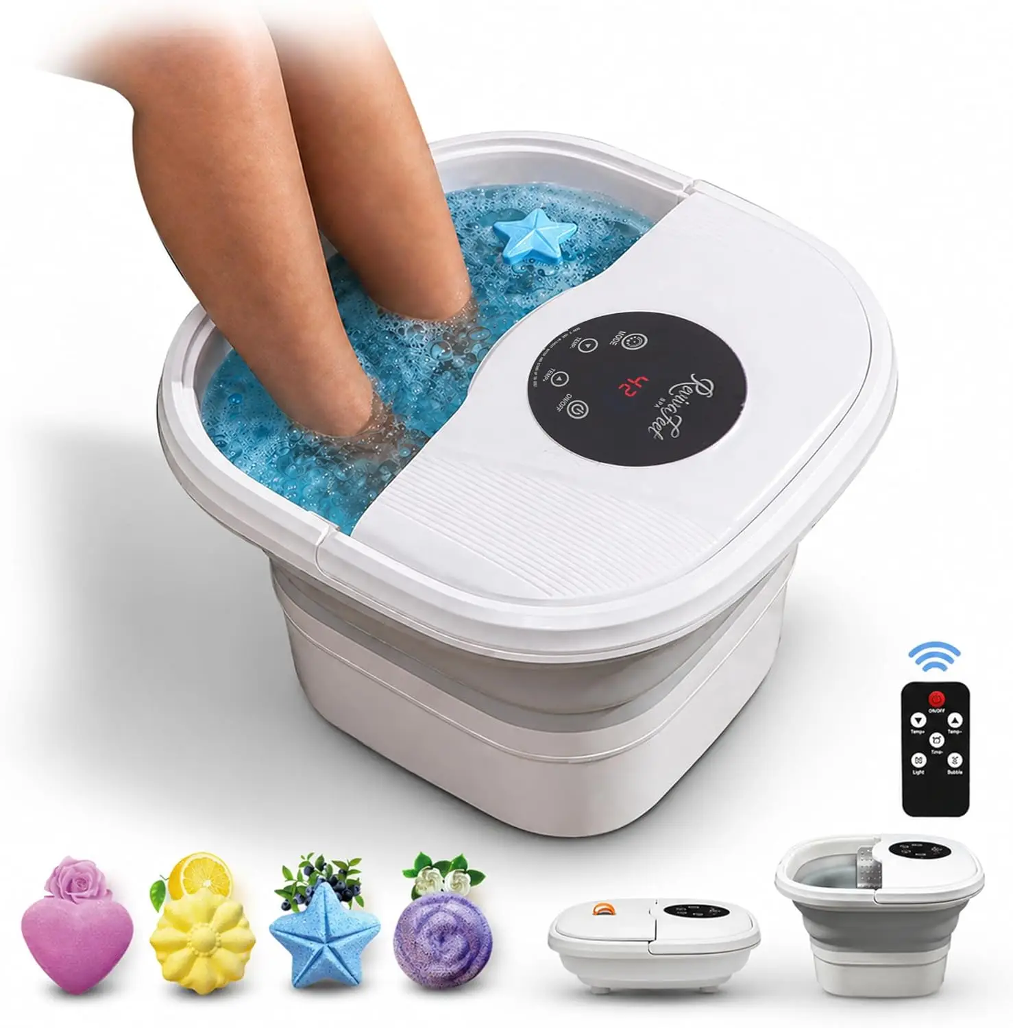 Collapsible Foot Spa Electric Rotary Massage, Heated Foot Bath with Bubbles and Temperature Control. Foot Bath Soak Tub
Collapsible Foot Spa Electric Rotary Massage, Heated Foot Bath with Bubbles and Temperature Control. Foot Bath Soak Tub