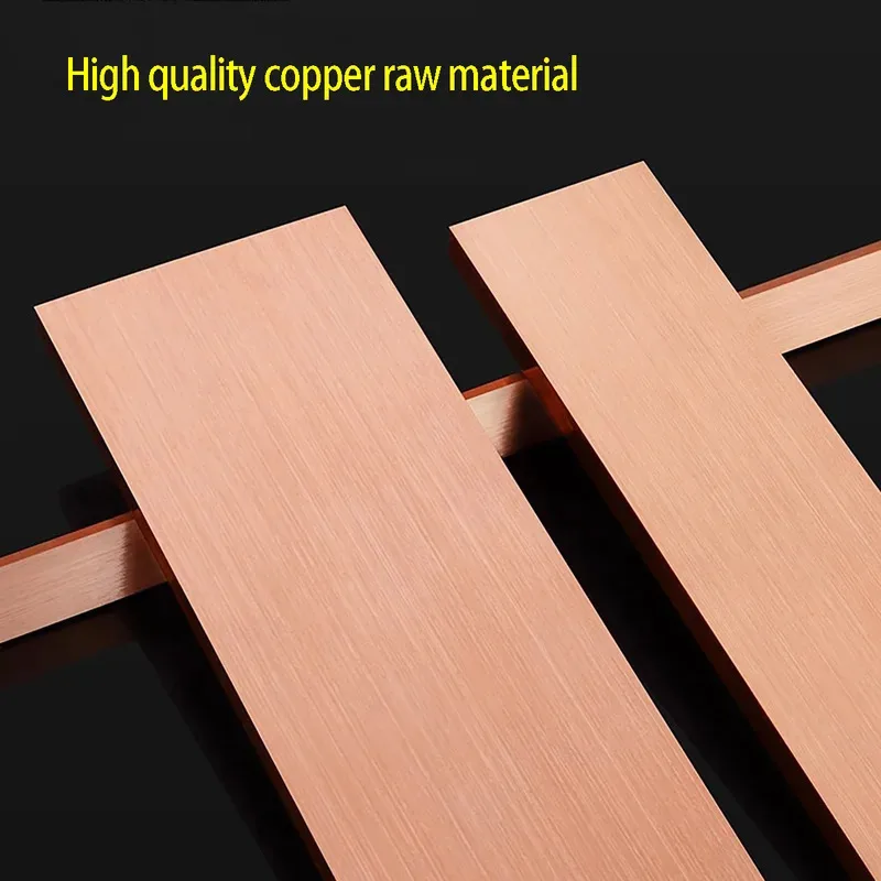 T2 Red Copper Flat Bar 3-12mm Thick Pure Copper Strip Plate CNC DIY Material Customizable
T2 Red Copper Flat Bar 3-12mm Thick Pure Copper Strip Plate CNC DIY Material Customizable