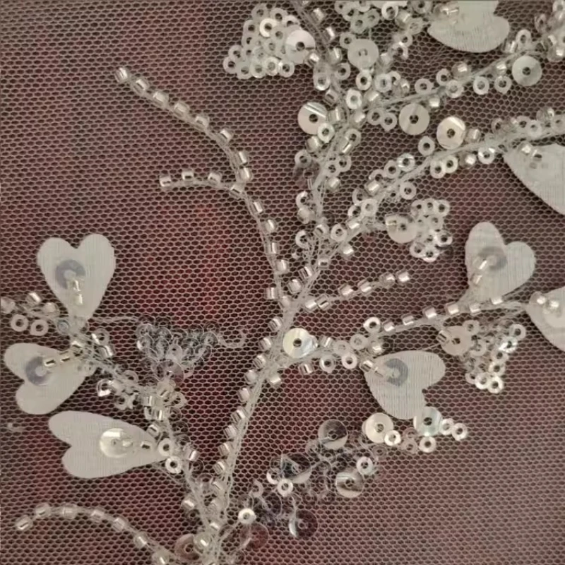 Beads Sequin Embroidered Lace Mesh Fabric for DIY Sewing Wedding Dress Garment Accessories Clothing Fashion Material Cloth
Beads Sequin Embroidered Lace Mesh Fabric for DIY Sewing Wedding Dress Garment Accessories Clothing Fashion Material Cloth