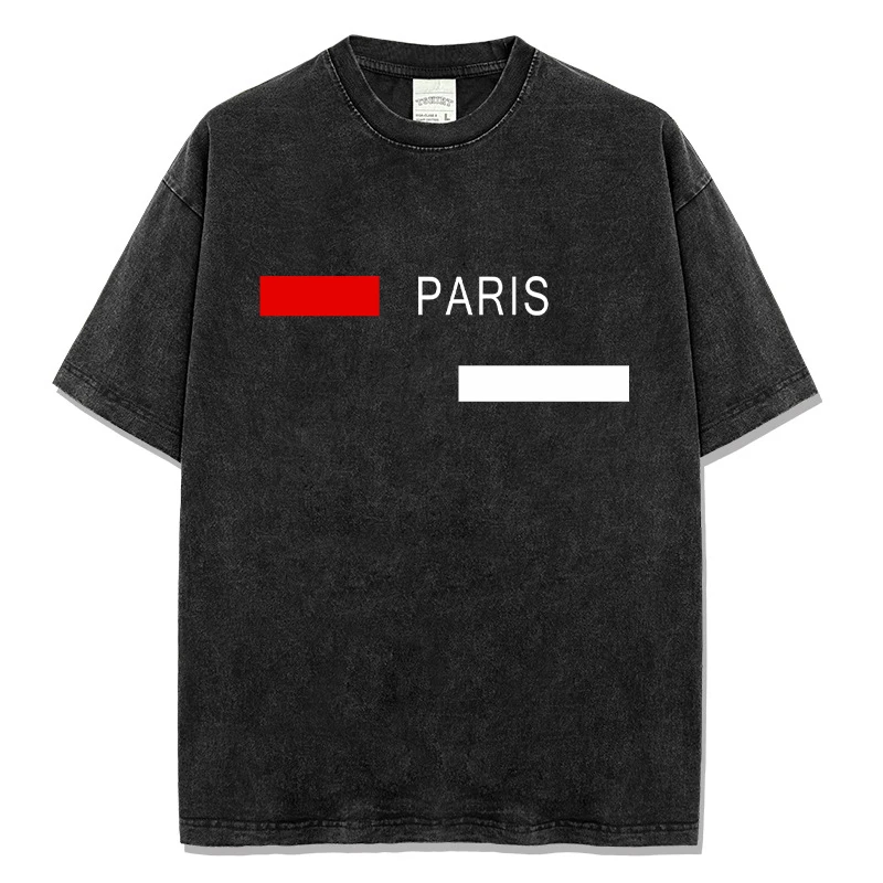 Newest Men's Luxury T-shirt Retro Y2k Washed Color Designer Hip Hop Tees Summer Mens Paris Letters Print Casual Streetwear
Newest Men's Luxury T-shirt Retro Y2k Washed Color Designer Hip Hop Tees Summer Mens Paris Letters Print Casual Streetwear