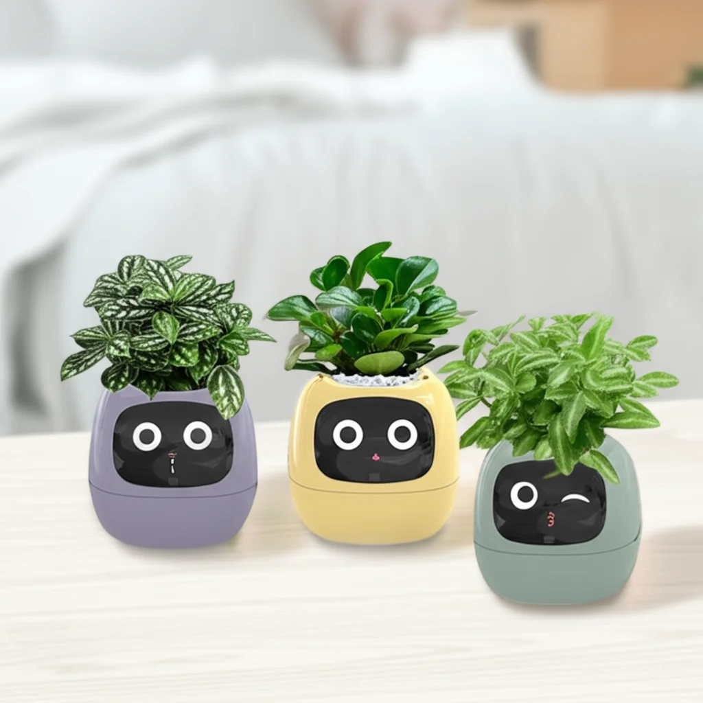 Automatic AI Sensor Mini Plastic Smart Planter Water Absorbing Desktop Intelligent Flowerpot Digital Pet Plant Smart Vase
Automatic AI Sensor Mini Plastic Smart Planter Water Absorbing Desktop Intelligent Flowerpot Digital Pet Plant Smart Vase