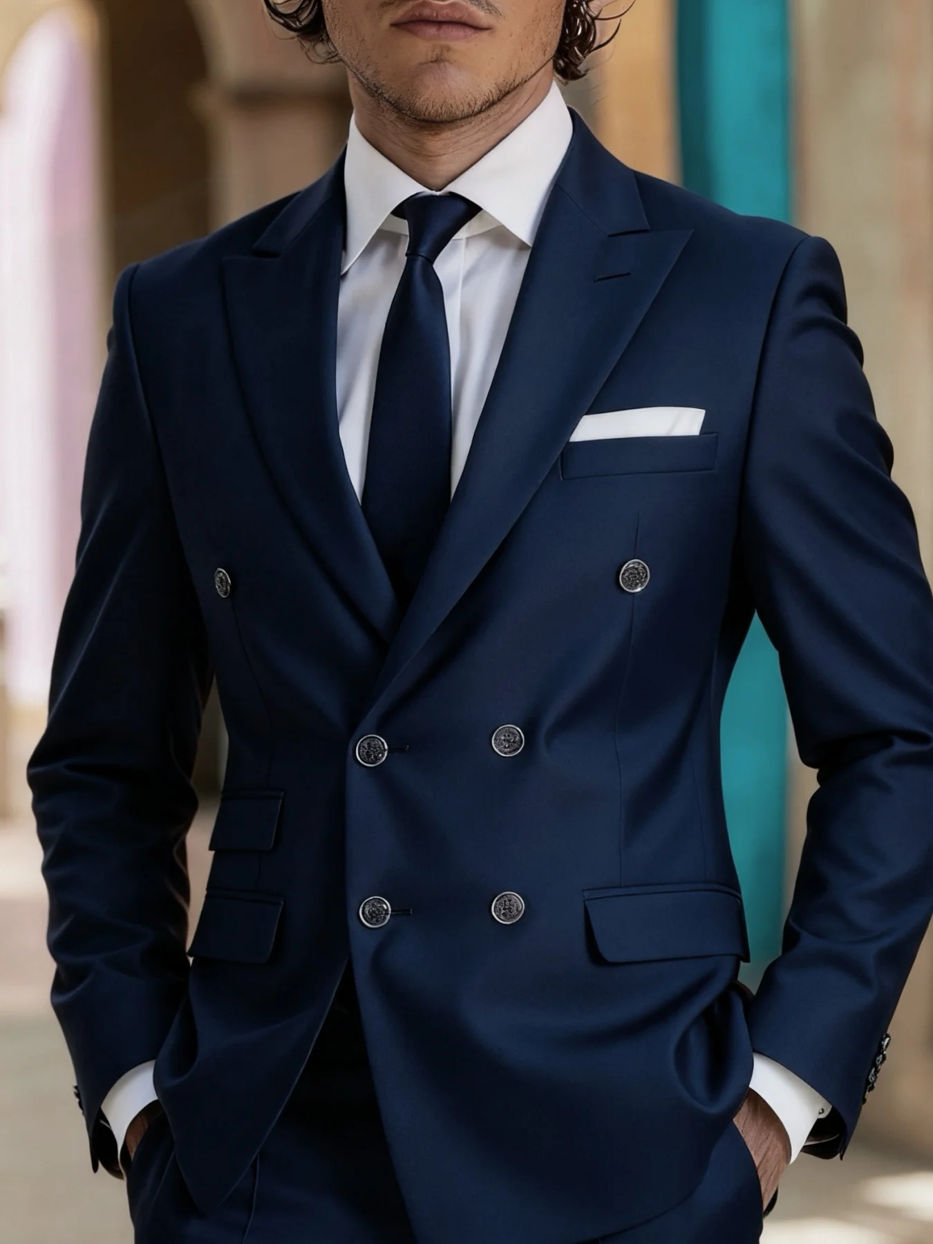 Men's Premium Wedding Suit Set Double Breasted Peak Lapel Elegant Office Party
Men's Premium Wedding Suit Set Double Breasted Peak Lapel Elegant Office Party
