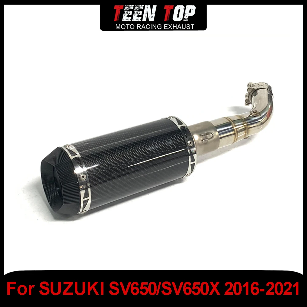 Для мотоцикла SUZUKI SV650 SV650X 51 мм, надеваемая выхлопная труба среднего звена, глушитель из углеродного волокна SV650 16-21, соединительная трубка
Для мотоцикла SUZUKI SV650 SV650X 51 мм, надеваемая выхлопная труба среднего звена, глушитель из углеродного волокна SV650 16-21, соединительная трубка