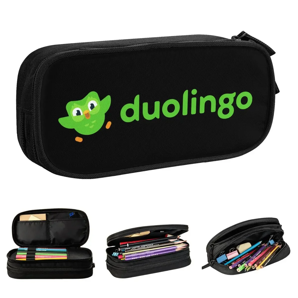 Classic Duolingo Pencil Case Cartoon Pencilcases Pen for Student Large Storage Bags Students School Gift Stationery
Classic Duolingo Pencil Case Cartoon Pencilcases Pen for Student Large Storage Bags Students School Gift Stationery