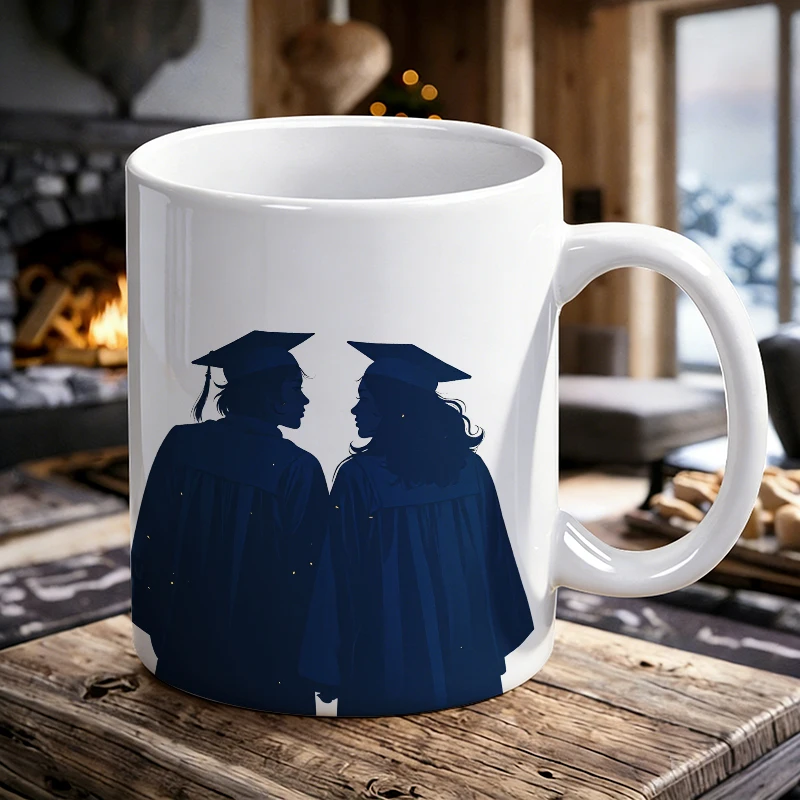 Graduation Couple Silhouette Ceramic Mug, coffee cup, milk cup, office tea cup, drinking cup, gift for friends, fade-resistant
Graduation Couple Silhouette Ceramic Mug, coffee cup, milk cup, office tea cup, drinking cup, gift for friends, fade-resistant