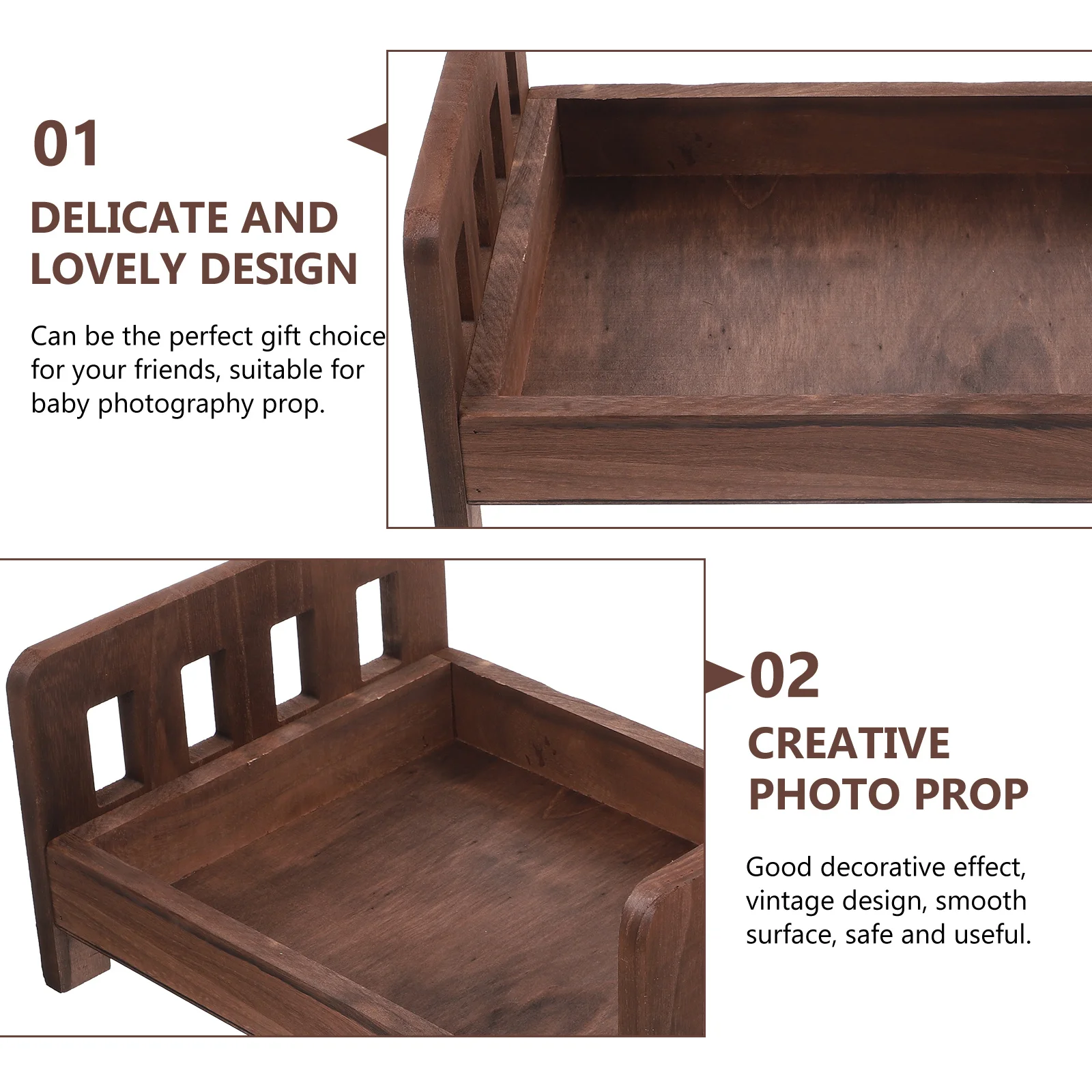 1pc Wooden Photography Prop Newborn Photo Props Vintage Newborn Photo Props Style Decorative Accessories
1pc Wooden Photography Prop Newborn Photo Props Vintage Newborn Photo Props Style Decorative Accessories