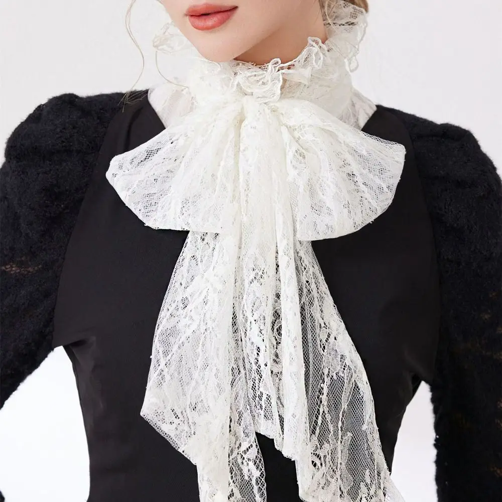 Costume Accessory Detachable Lace Fake Collar Vintage Retro Style Bow Lace Collar Solid Color Elegant Ruffled edge Collar Blouse
Costume Accessory Detachable Lace Fake Collar Vintage Retro Style Bow Lace Collar Solid Color Elegant Ruffled edge Collar Blouse
