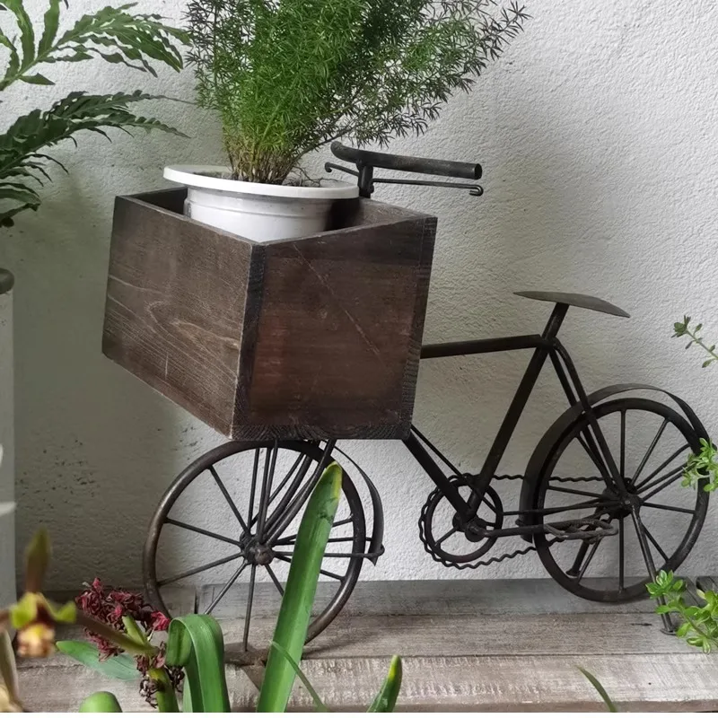 Vintage Industrial Bicycle Planter Shelf Distressed Iron & Wood Garden Decor Cycling-Themed Flower Stand for Indoor Wall Art
Vintage Industrial Bicycle Planter Shelf Distressed Iron & Wood Garden Decor Cycling-Themed Flower Stand for Indoor Wall Art